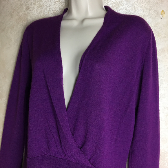 The Limited Sweaters - The Limited Size Large Sweater Purple Merino Wool